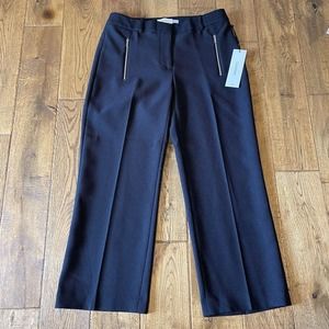 NWT Calvin Klein S9JP2280 Women's Wide Leg Suit Pant Sz 2 Black Business Casual
